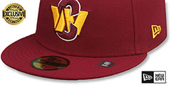 Commanders NFL LIGATURE Burgundy Fitted Hat by New Era - 4th View