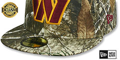 Commanders NFL TEAM-BASIC Realtree Camo Fitted Hat by New Era - 4th View