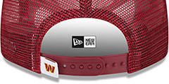 Commanders TEAM-BASIC TRUCKER SNAPBACK Burgundy Hat by New Era - 4th View