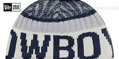 Cowboys 17 STADIUM BEANIE Navy Knit Hat by New Era - 4th View