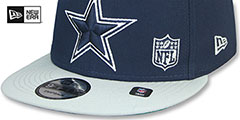 Cowboys BACK GOTHIC ARCH SNAPBACK Navy-Grey Hat by New Era - 4th View