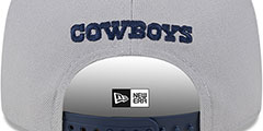 Cowboys CHENILLE BAND SNAPBACK Grey-Navy Hat by New Era - 4th View