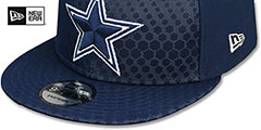 Cowboys COLOR RUSH KICKOFF SNAPBACK Navy Hat by New Era - 4th View