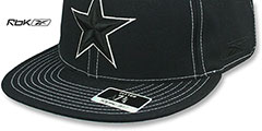 Cowboys CONTRAST STITCH Black Fitted Hat by Reebok - 4th View