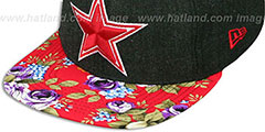 Cowboys HEATHER BLOOM SNAPBACK Charcoal-Red Hat by New Era - 4th View