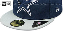 Cowboys HEATHER-HUGE Navy-Grey Fitted Hat by New Era - 4th View