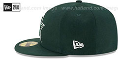 Cowboys TEAM-BASIC Green-White Fitted Hat by New Era - 4th View