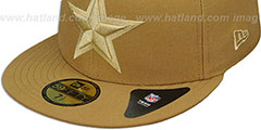 Cowboys LEAGUE BASIC TONAL Wheat Fitted Hat by New Era - 4th View