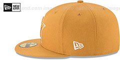 Cowboys LEAGUE BASIC TONAL Panama Tan Fitted Hat by New Era - 4th View