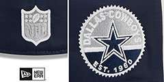 Cowboys SATIN SIDE-PATCH White-Navy Fitted Hat by New Era - 4th View