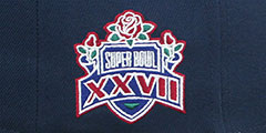 Cowboys SB XXVII SIDE-PATCH Navy Fitted Hat by New Era - 4th View