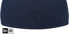 Cowboys SB XXVII TONAL SIDE-PATCH White-Navy Fitted Hat by New Era - 4th View