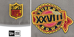 Cowboys SB XXVIII SIDE-PATCH Grey Fitted Hat by New Era - 4th View