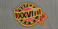 Cowboys SB XXVIII SIDE-PATCH SNAPBACK Grey Hat by New Era - 4th View