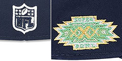 Cowboys SB XXX CITRUS POP Navy-Green Fitted Hat by New Era - 4th View