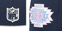 Cowboys SB XXX POP-SWEAT Navy-Pink Fitted Hat by New Era - 4th View