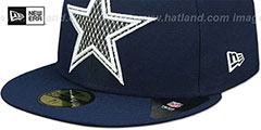 Cowboys SHIMMER-XL Navy Fitted Hat by New Era - 4th View