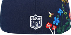 Cowboys SIDE-BLOOM Navy Fitted Hat by New Era - 4th View