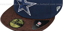 Cowboys STAR-VIZE Navy-Brown Fitted Hat by New Era - 4th View