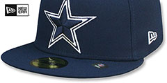 Cowboys TEAM-BASIC Navy Fitted Hat by New Era - 4th View