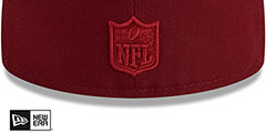 Cowboys TONAL TEAM-BASIC Burgundy Fitted Hat by New Era - 4th View