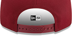 Cowboys TONAL TEAM-BASIC SNAPBACK Burgundy Hat by New Era - 4th View