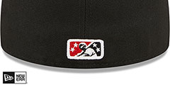 Crawdads MILB MARVEL DEFENDERS Black-Red Fitted Hat by New Era - 4th View