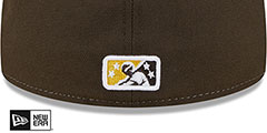 Crawdads THEME NIGHT Gold-Brown Fitted Hat by New Era - 4th View