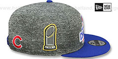 Cubs 2016 WORLD SERIES CHAMPS PATCH SNAPBACK Grey-Royal Hat by New Era - 4th View