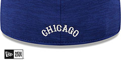 Cubs 2024 COOPERSTOWN CLUBHOUSE Heather Royal Fitted Hat by New Era - 4th View