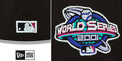 Diamonbacks 2001 WS POLAR LIGHTS Black-Pink Fitted Hat by New Era - 4th View