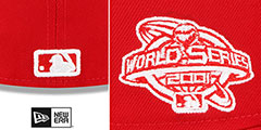 Diamondbacks 2001 WS SIDE-PATCH UP Red-White Fitted Hat by New Era - 4th View