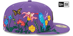 Diamondbacks COOPERSTOWN SIDE-BLOOM Purple Fitted Hat by New Era - 4th View