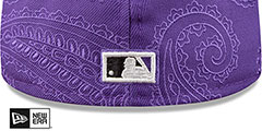 Diamondbacks SWIRL Purple Fitted Hat by New Era - 4th View