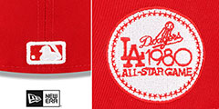 Dodgers 1980 ASG SIDE-PATCH UP Red-White Fitted Hat by New Era - 4th View