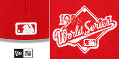 Dodgers 1988 WS SIDE-PATCH UP Red-White Fitted Hat by New Era - 4th View