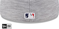 Dodgers 2023 CLUBHOUSE Heather Grey Fitted Hat by New Era - 4th View