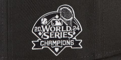 Dodgers 2024 WORLD SERIES CHAMPIONS Black-White Fitted Hat by New Era - 4th View