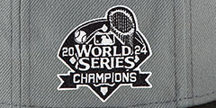 Dodgers 2024 WORLD SERIES CHAMPIONS Grey-Black Fitted Hat by New Era - 4th View