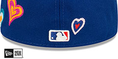 Dodgers CHAIN STITCH HEARTS Royal Fitted Hat by New Era - 4th View