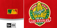 Dodgers CITY FLAG VISOR CLIP SIDE-PATCH Red Hat by New Era - 4th View