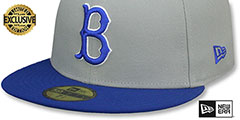 Dodgers COOPERPACK Grey-Royal Fitted Hat by New Era - 4th View