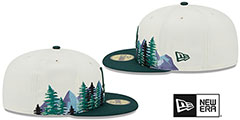 Dodgers EVERGREEN White-Green Fitted Hat by New Era - 4th View