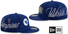 Dodgers HISTORIC CHAMPIONS Royal Fitted Hat by New Era - 4th View