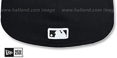 Dodgers SKY-BOTTOM Black Fitted Hat by New Era - 4th View