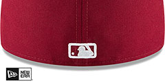 Dodgers TEAM-BASIC Burgundy-White Fitted Hat by New Era - 4th View