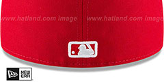 Dodgers TEAM-BASIC Red-White Fitted Hat by New Era - 4th View