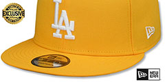 Dodgers TEAM-BASIC SNAPBACK Gold-White Hat by New Era - 4th View