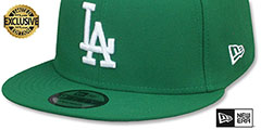 Dodgers TEAM-BASIC SNAPBACK Kelly-White Hat by New Era - 4th View