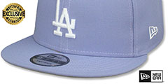 Dodgers TEAM-BASIC SNAPBACK Lavender-White Hat by New Era - 4th View